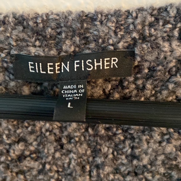 Eileen Fisher sweater shrug oversized no sleeve Vneck. Merino wool EUC - Picture 3 of 5